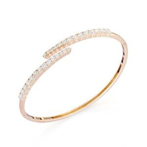 Infinity Flare 14K (or 18k upon request) Yellow Gold Cuff Bangle Bracelet